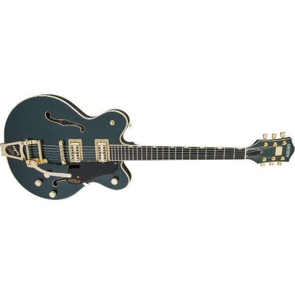 Gretsch G6609TG Players Edition Broadkaster CENTER BLOCK Double-Cut With String-Thru Bigsby and gold hardware, USA FULL'TRON™ Pickups, CADILLAC GREEN