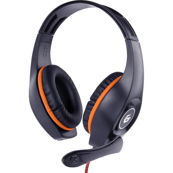 GEMBIRD gaming headset with volume control orange-black 3.5 mm