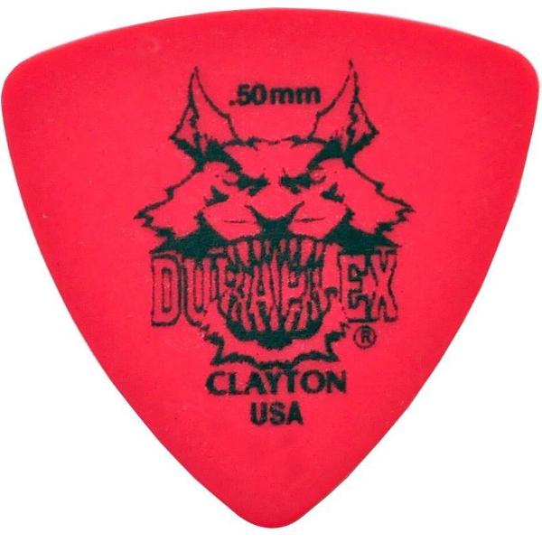 Clayton Duraplex rounded triangle plectrums 0.50 mm 6-pack