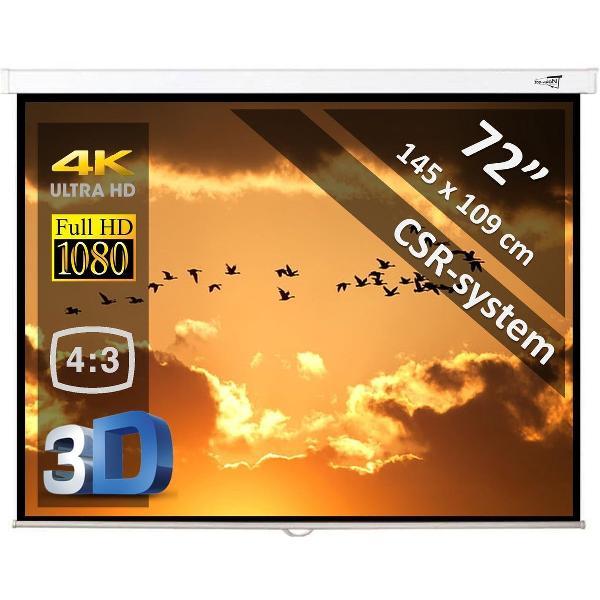 Manueel projectiescherm 72