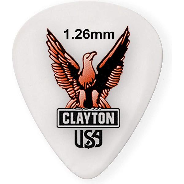 Clayton Acetal standaard plectrums 1.26 mm 6-pack