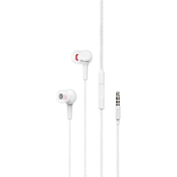 HOCO M78 El Placer - In Ear Oordopjes - Oortjes met draad en microfoon - 3,5mm Jack aansluiting - 120cm kabel - Wit