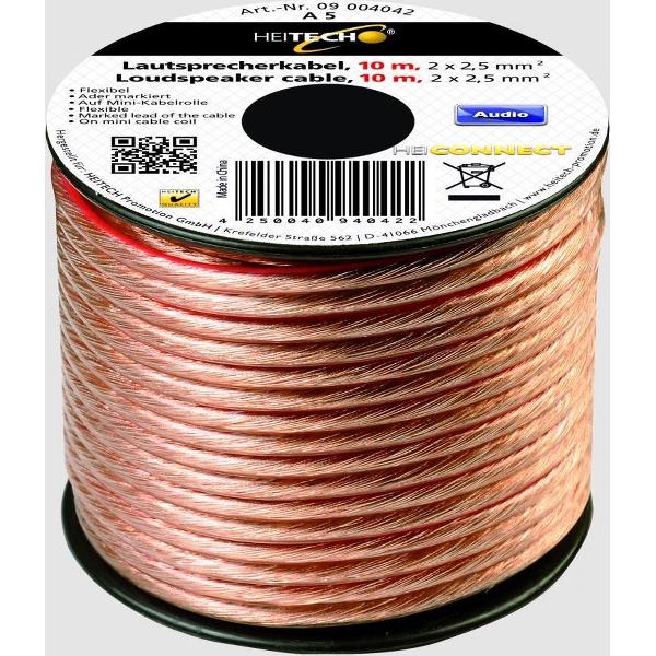 HEITECH Luidsprekerkabel 10m 2x2.5mmý