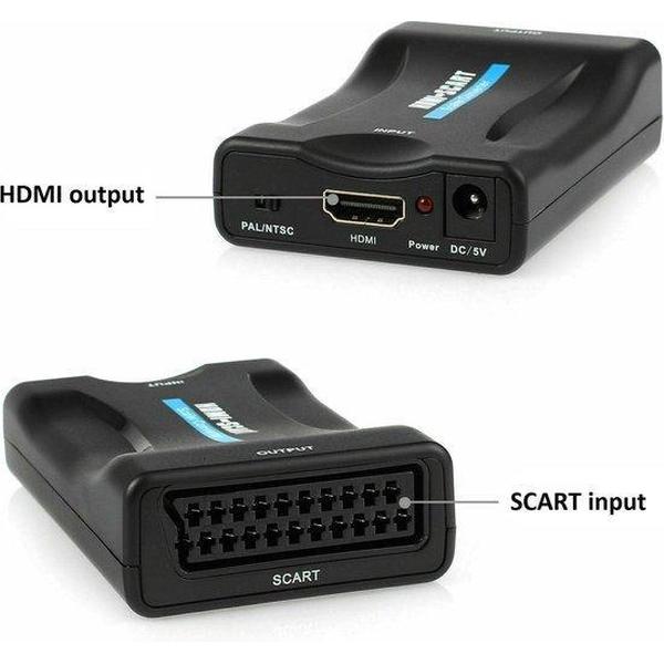 Premium Scart naar HDMI Converter - Scart Converter - 1080p Scart to HDMI - Omvormer - Kabel - Adapter - Full HD - Mangry