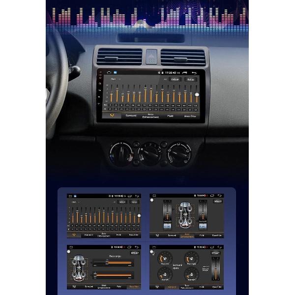 Suzuki Swift 2005-2010 Android navigatie en multimediasysteem bluetooth USB wifi 1GB+16GB