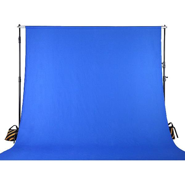 Blue screen 100 x 160 cm - Achtergrond - Doek - Achtergronddoek - Bluescreen - Blauw Scherm - Fotografie - Video - Studio - Youtube - Tiktok - Studio - Opvouwbaar - Filmen -1,6 X 1 Meter