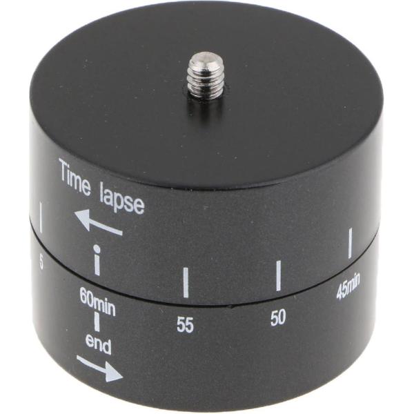 360 Timelapse rotator van metaal camera's / GoPro en smartphone (max bereik 360 graden in 60 min)