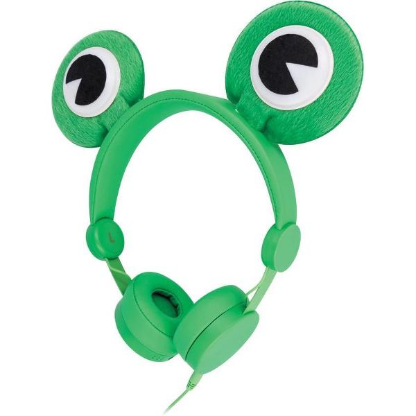 Setty Kinder koptelefoon met leuke kikkerogen - groen