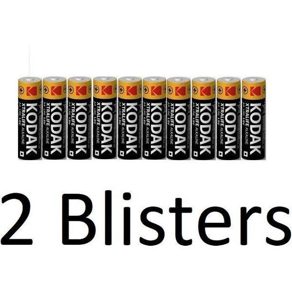 20 Stuks (2 Blister a 10 st) kodak xtralife AA Batterijen