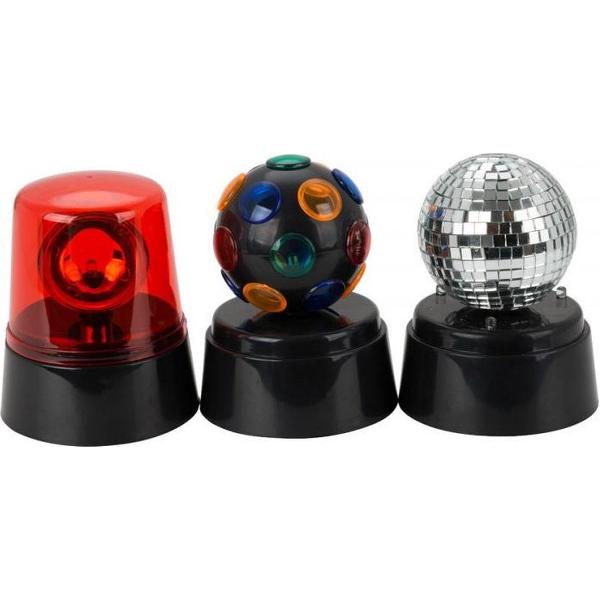 SET DISCOLICHTEN - 3-delig - BATTERIJVOEDING (VDLPROM13)