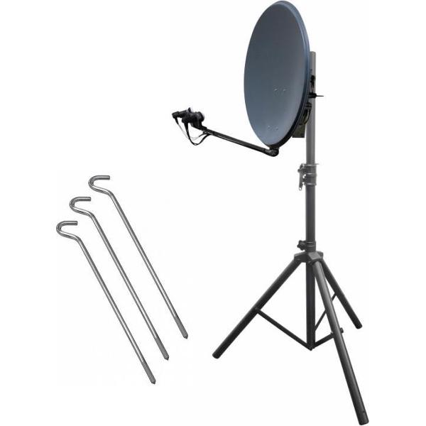 Draagbaar Camping Statief Voor Satelliet TV - Schotelantenne Tripod Beugel Houder - Lichtgewicht Aluminium - In Hoogte Verstelbaar