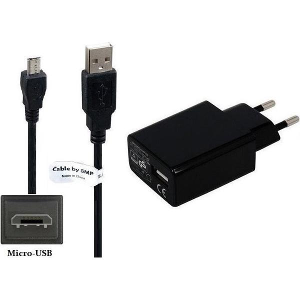 3A Micro USB lader. 4,2 m Oplaadkabel en oplader adapter stekker TUV gekeurd Past ook op o.a. Wiko, ZTE, Tolino, Xiaomi, Rollei, Motorola.