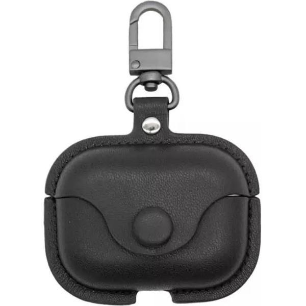 Hoes - Etui - Leer - Zwart - geschikt voor Apple Airpods Pro