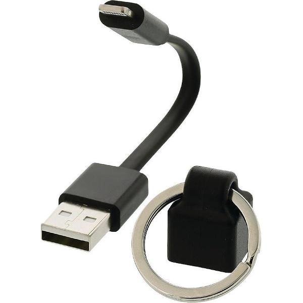 Valueline 0.1m Lightning - USB A mobiele telefoonkabel Zwart 0,1 m