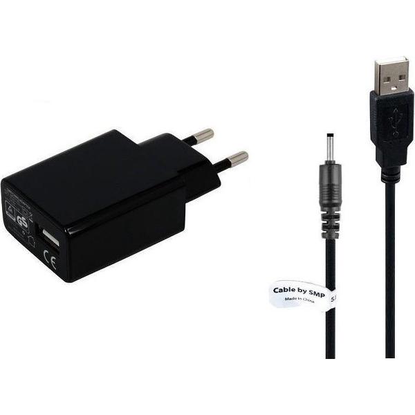 3A lader TUV gekeurd 1 m Oplaadkabel en oplader adapter met stekker. Past ook op Logicom TAB 1050, 1052, 1062, 1072, 750, 752, 752P, 852, 950