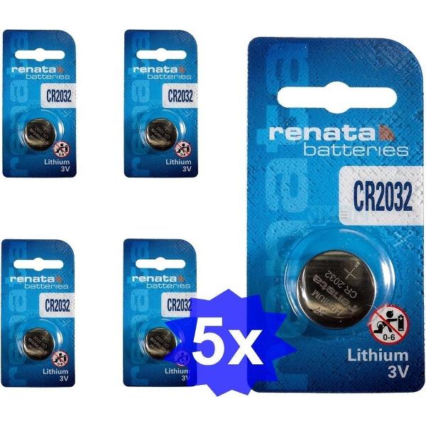 Renata Lithium CR2032 3v - 5 stuks