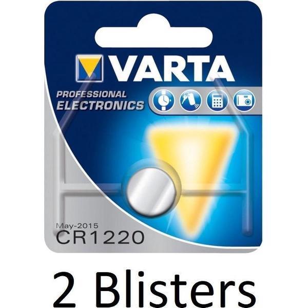 2 stuks (2 blisters a 1 st) Varta CR 1220 Wegwerpbatterij