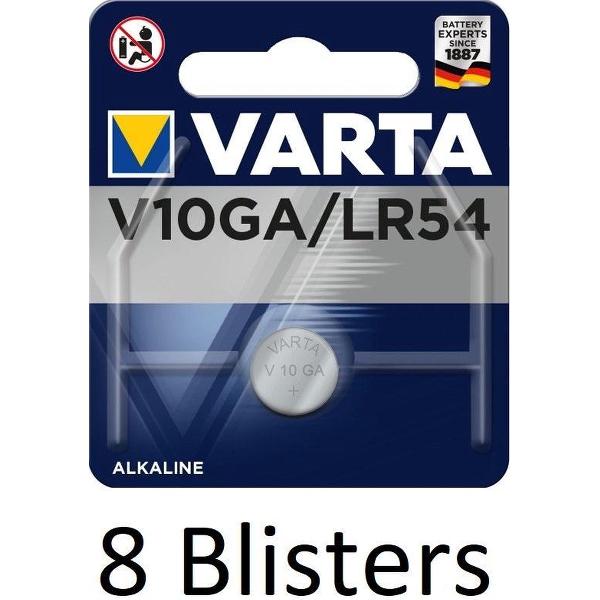 8 Stuk (8 Blisters a 1 st) Varta V10GA Wegwerpbatterij LR54 Alkaline