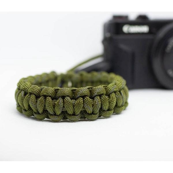 Dutch Cord |Camera Polsriem | Camera Polsband | Camera Wrist Strap | Met Peak Design Anchor Link | Forrest Green Reflection Strap