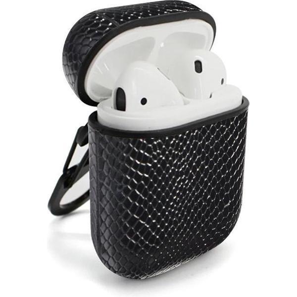 Bescherm hoesje AirPods snake black - bescherm case zwarte slang - voor AirPods 1 & 2