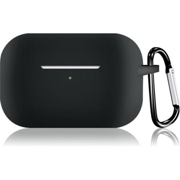 KELERINO. Siliconen Case voor Apple AirPods Pro - Met Haak - Zwart
