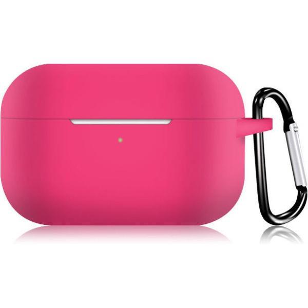 KELERINO. Siliconen Case voor Apple AirPods Pro - Met Haak - Donker Roze