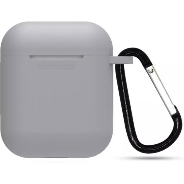 Airpods Siliconen Hoesje Case - Grijs - Geschikt voor Apple AirPods