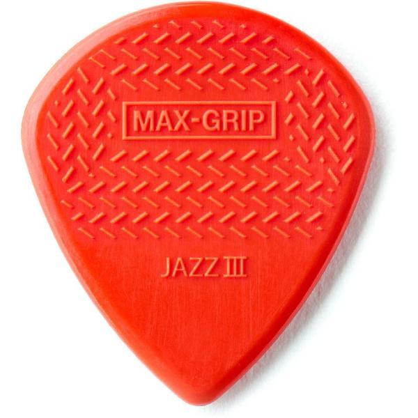 Dunlop Nylon Max-Grip Jazz III Red pick 6-Pack 1.38 mm Jazz plectrum