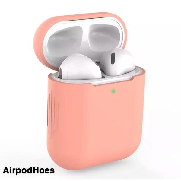 Siliconen Bescherm Hoes Cover Case Voor Apple AirPods - Zalm Roze