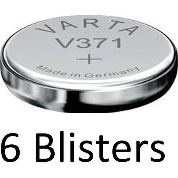 6 stuks (6 blisters a 1 st) Varta V371 Single-use battery SR69 Zilver-oxide