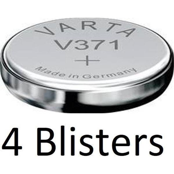 4 stuks (4 blisters a 1 st) Varta V371 Single-use battery SR69 Zilver-oxide