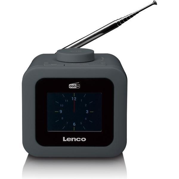 Lenco CR-620 - Wekkerradio met DAB+ en AUX-uitgang - Grijs