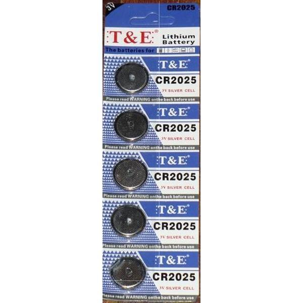 CR2025 3V |5 stuks in pak T&E Quality