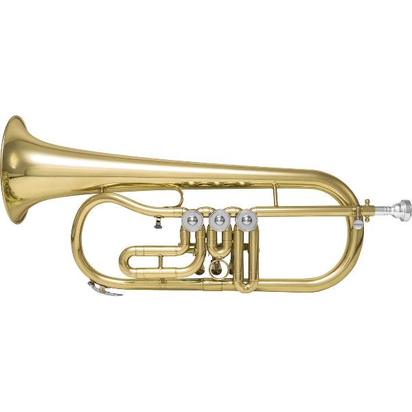 DIMAVERY Bugel - roterende klep - FH-310D Bb - Flugelhorn rotary val - blaasinstrument