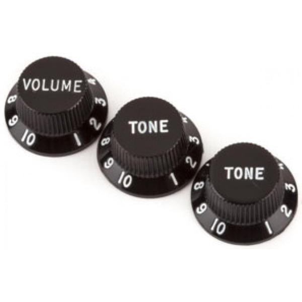 Strat knop Set zwart Vol-Tone-Tone