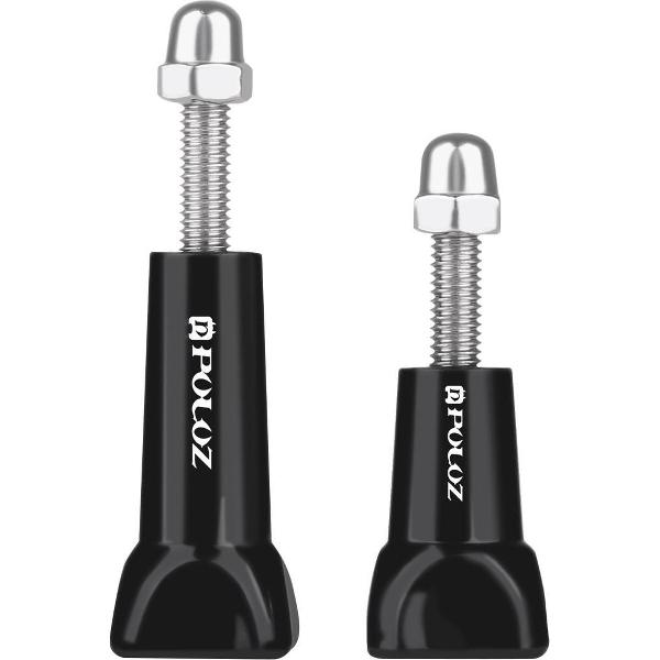 2X Schroeven Lang + Kort voor GoPro en Andere Actiecamera's | Zwart / Black