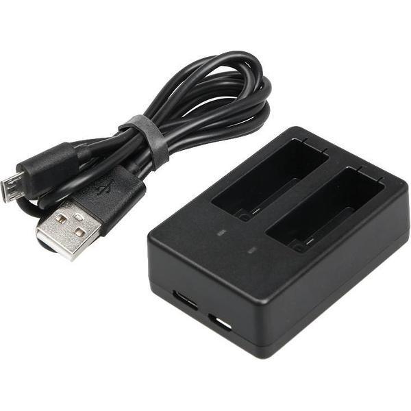 Dubbele Batterij Oplader voor GoPro Hero 7 / 6 / 5 (AHDBT-501 Batterij Lader) | Zwart / Black