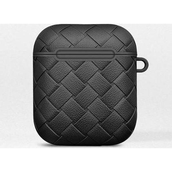 Shieldcase Woven Pattern Case geschikt voor Airpods Case - zwart
