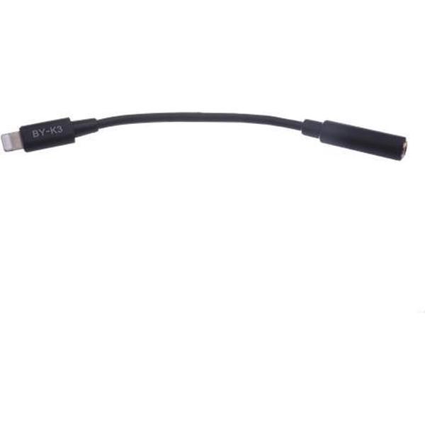 Boya BY-K3 3.5mm female TRRS to male lightning adapter cable