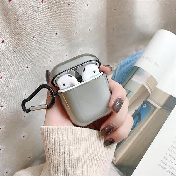 Airpods 1/2 hoesje - Grijs - Transparant - case