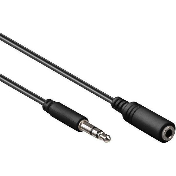 3,5mm Stereo Jack Verlengkabel - 2 meter - Zwart