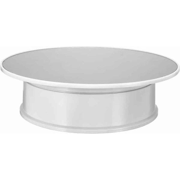 30cm 360 graden elektrische roterende draaitafel displaystandaard spiegel top video-opname rekwisieten draaitafel voor fotografie, maximale belasting 4 kg (wit)