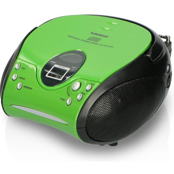 Lenco SCD-24 - Draagbare Radio/CD-speler - Groen/Zwart