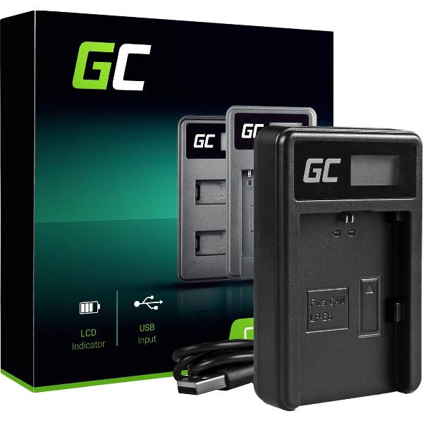 Green Cell batterij oplader LC-E6 voor Canon LP-E6 | EOS 60D 70D 80D