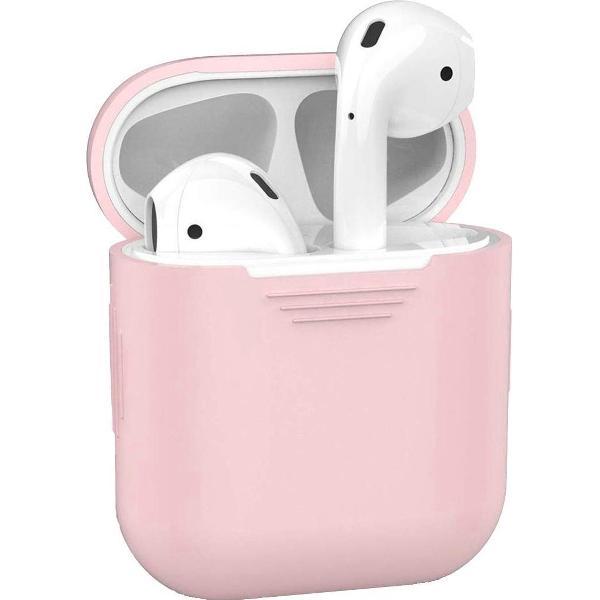 Siliconen Bescherm Hoesje Cover voor Apple AirPods 1 Case - Licht Roze