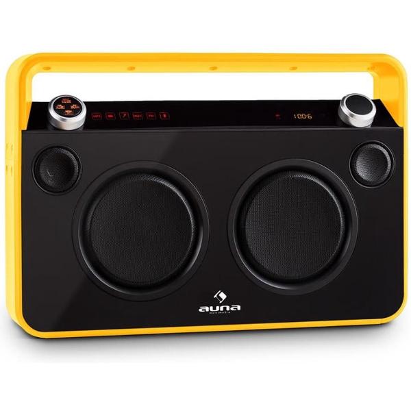 Bebop boombox USB bluetooth AUX MIC accu geel