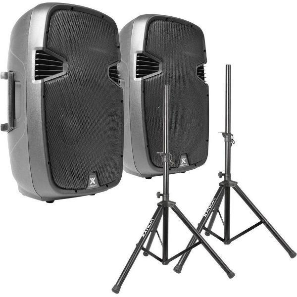 Vonyx SPJ-1500A 15 speakerset 1600W met standaards