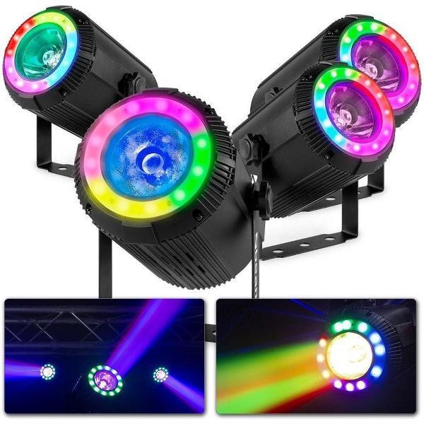 BeamZ PS40 lichtset met 4x PS40 40W LED spots met LED ring