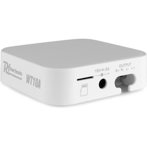 Audio streamer / netwerkspeler - Power Dynamics WT10A WiFi audio streamer / netwerkspeler met ingebouwde 60W versterker, mp3 speler en AUX ingang - Ideaal voor keuken, badkamer, etc.