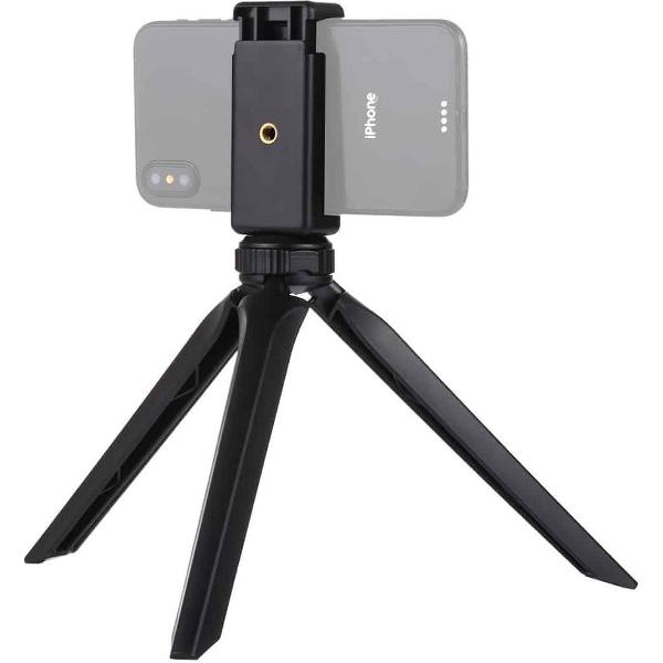 PULUZ Pocket Mini kunststof statiefbevestiging met telefoonklem voor smartphones (zwart)
